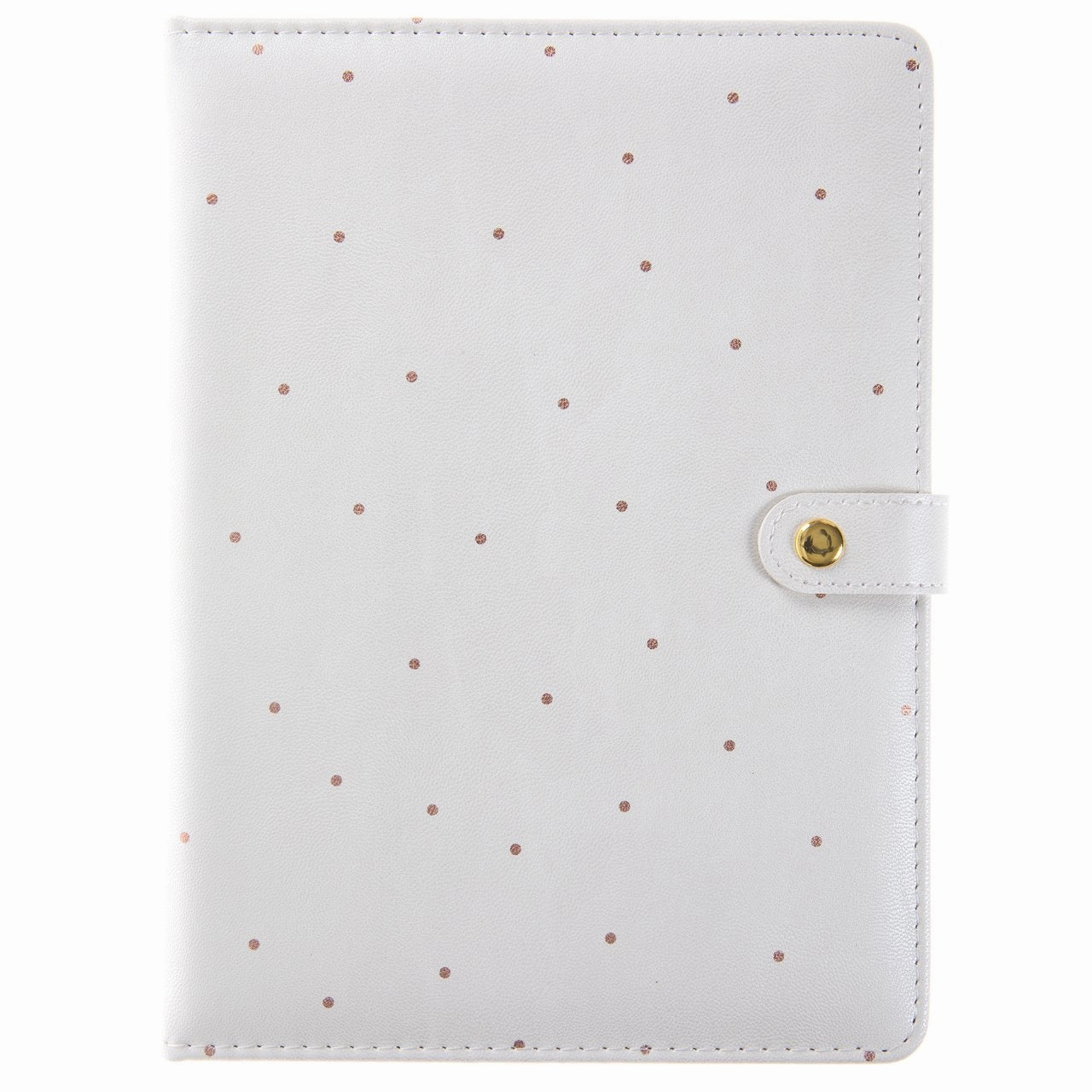 Snap Journal - Pearl With Rose Gold Dots