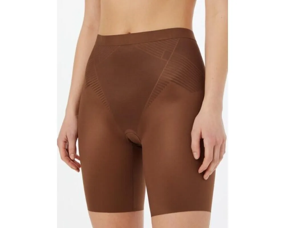 Spanx Thinstincts 2.0 Shorts Mi-Cuisses Femme 1X Marron Châtaigne Stretch ERK746
