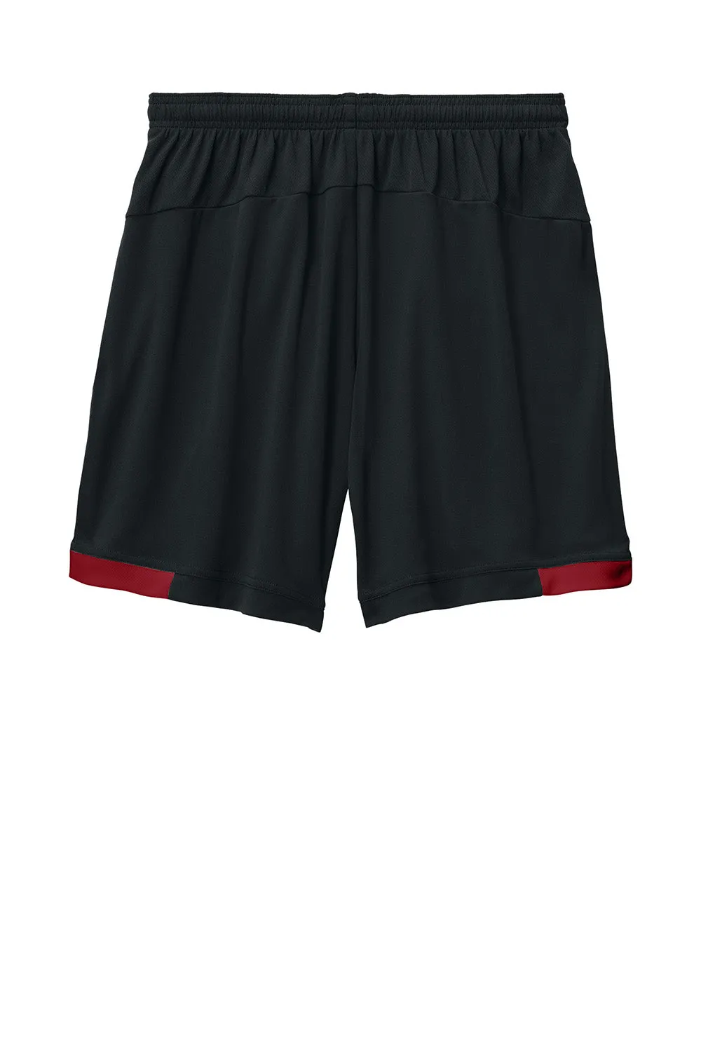 Short Homme Sport-Tek Club à Évacuation de l'Humidité - Noir/Rouge Foncé