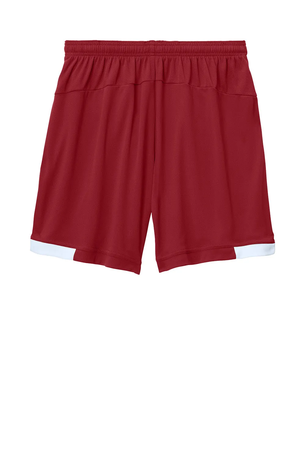 Sport-Tek Shorts Homme Club Évacuation de l'Humidité - Rouge Foncé/Blanc Vêtements Sport-Tek