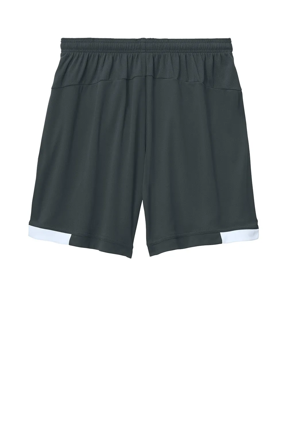 Short Homme Sport-Tek Club à Évacuation de l'Humidité - Gris Fer/Blanc