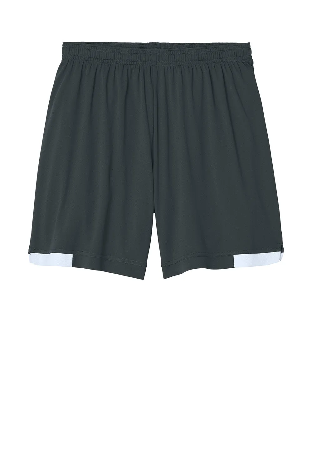 Short Homme Sport-Tek Club à Évacuation de l'Humidité - Gris Fer/Blanc