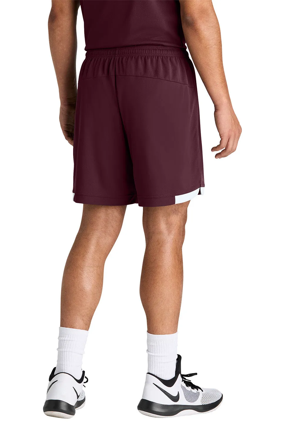Short Homme Sport-Tek Club Évacuation de l'Humidité - Marron/Blanc
