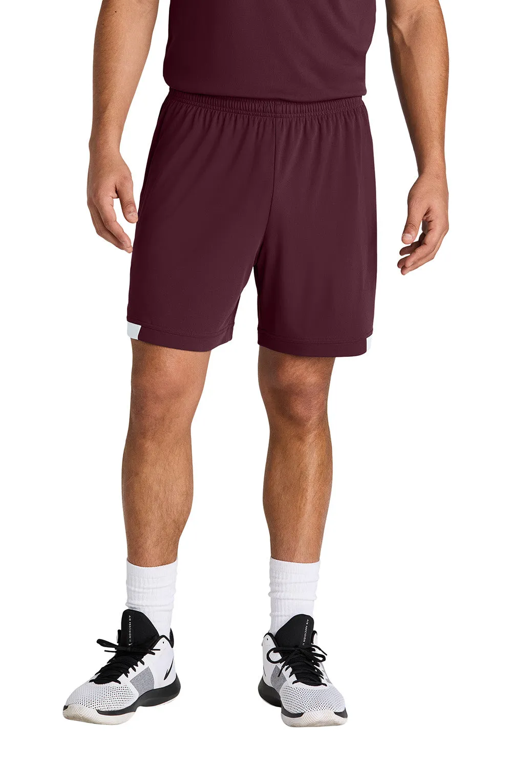 Short Homme Sport-Tek Club Évacuation de l'Humidité - Marron/Blanc