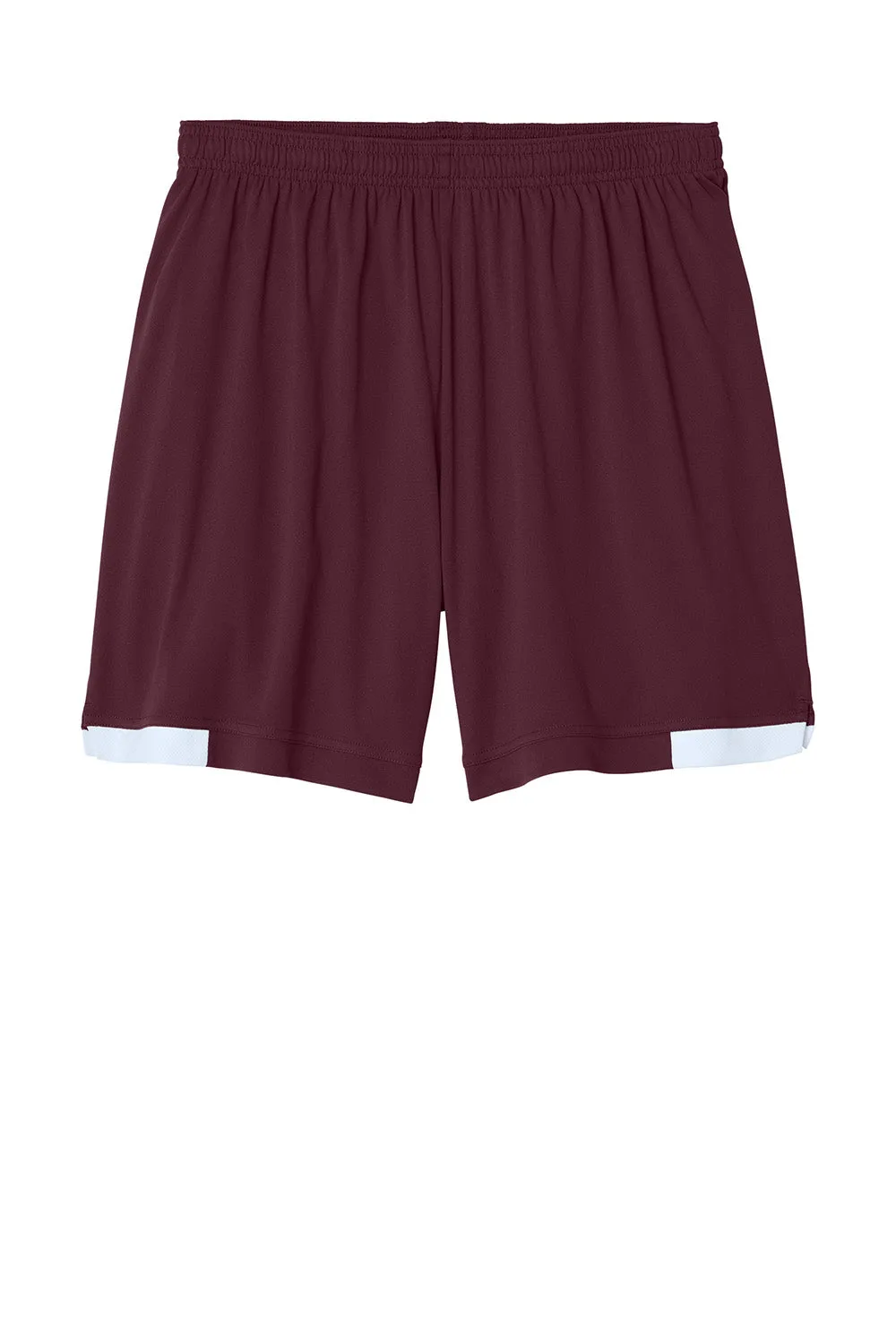 Short Homme Sport-Tek Club Évacuation de l'Humidité - Marron/Blanc