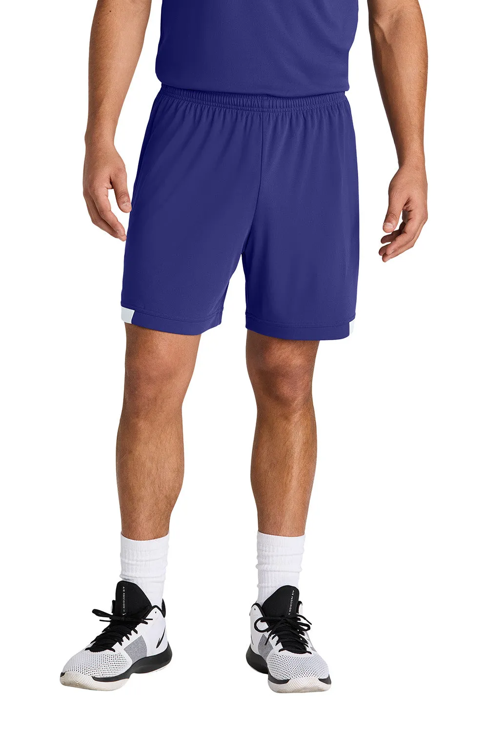 Short Homme Sport-Tek Club à Évacuation de l'Humidité - Violet/Blanc