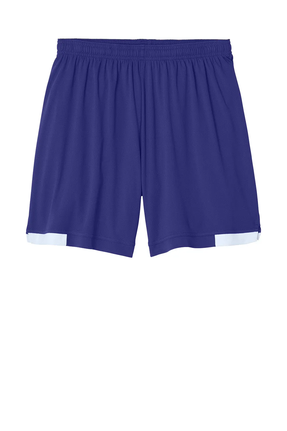Short Homme Sport-Tek Club à Évacuation de l'Humidité - Violet/Blanc