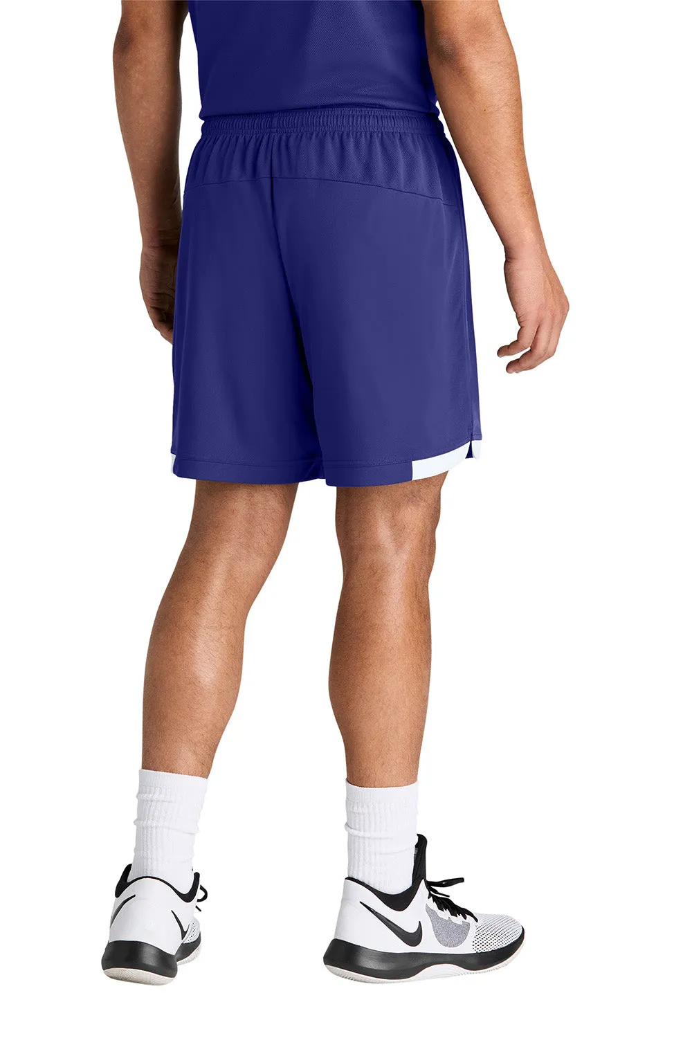 Short Homme Sport-Tek Club à Évacuation de l'Humidité - Violet/Blanc