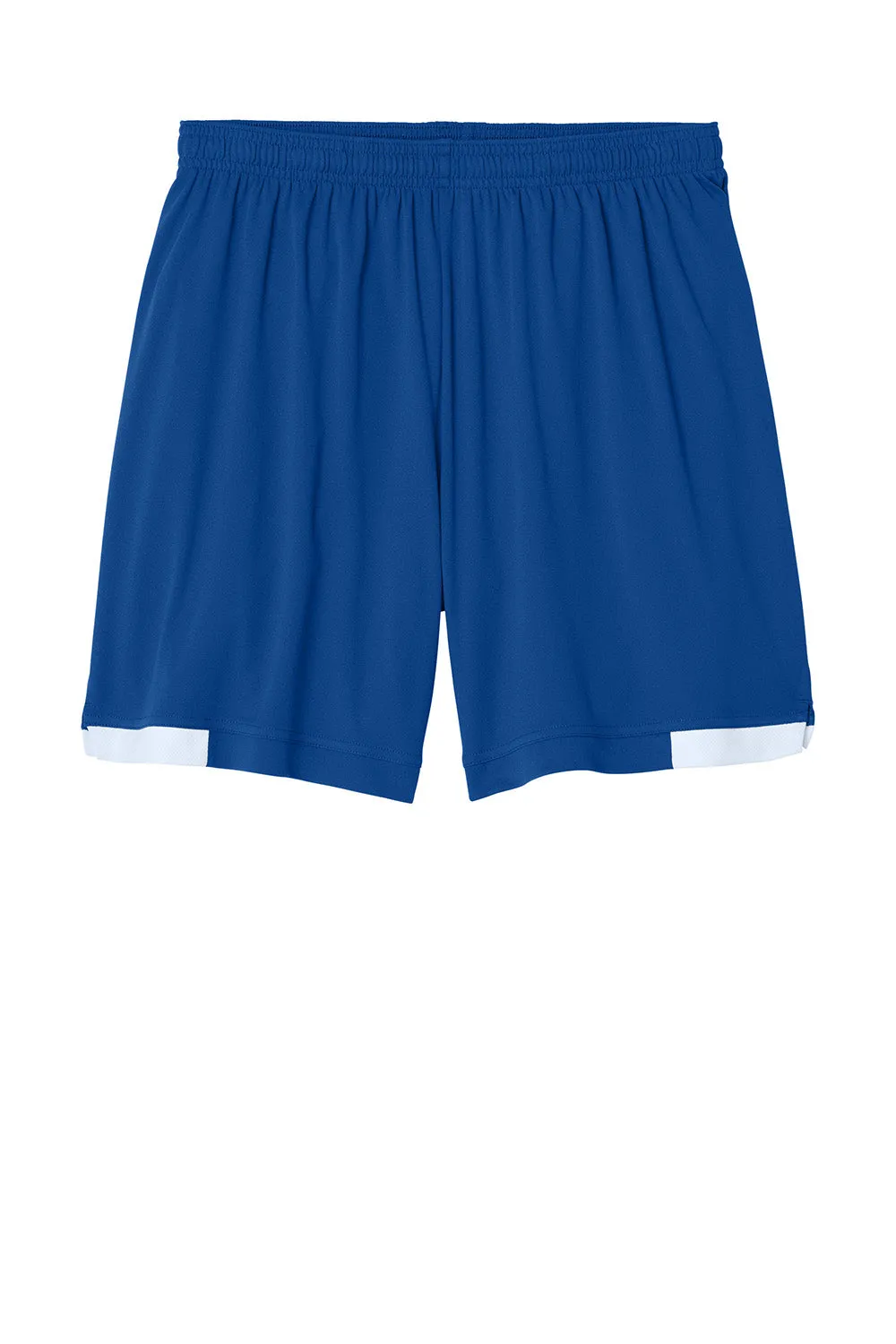 Sport-Tek Shorts Homme Club Évacuation de l'Humidité - Bleu Royal Véritable/Blanc Vêtements Sport-Tek
