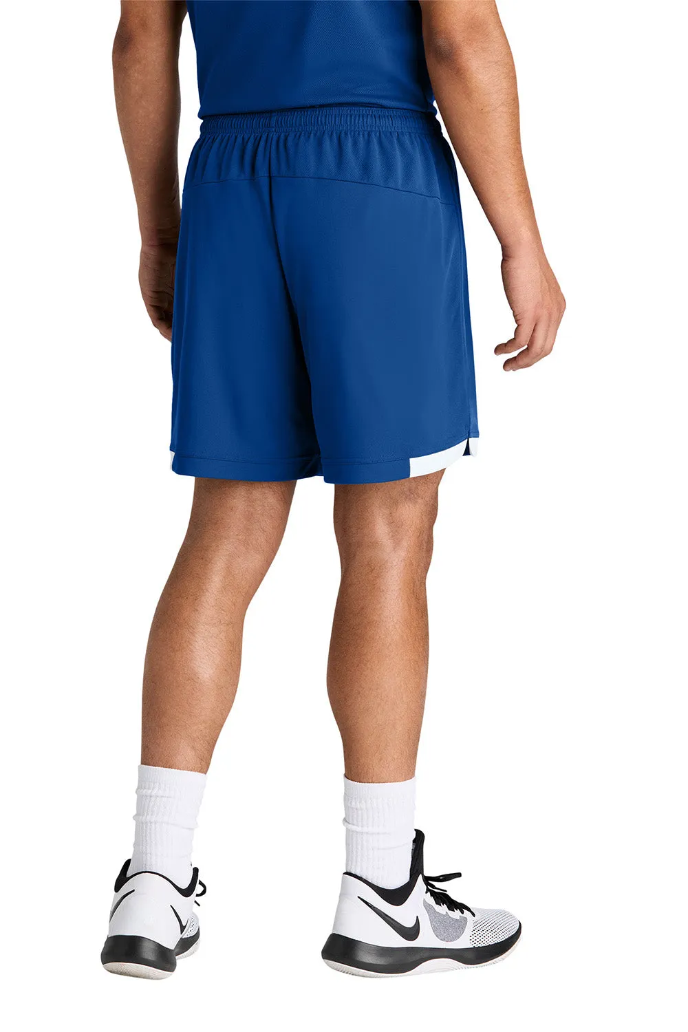 Sport-Tek Shorts Homme Club Évacuation de l'Humidité - Bleu Royal Véritable/Blanc Vêtements Sport-Tek