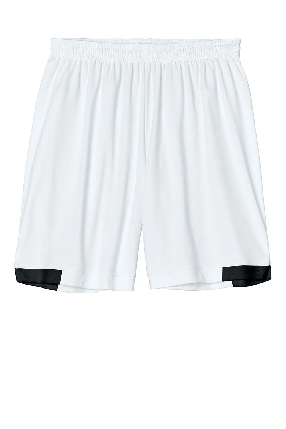 Short Homme Sport-Tek Club à Évacuation de l'Humidité - Blanc/Noir