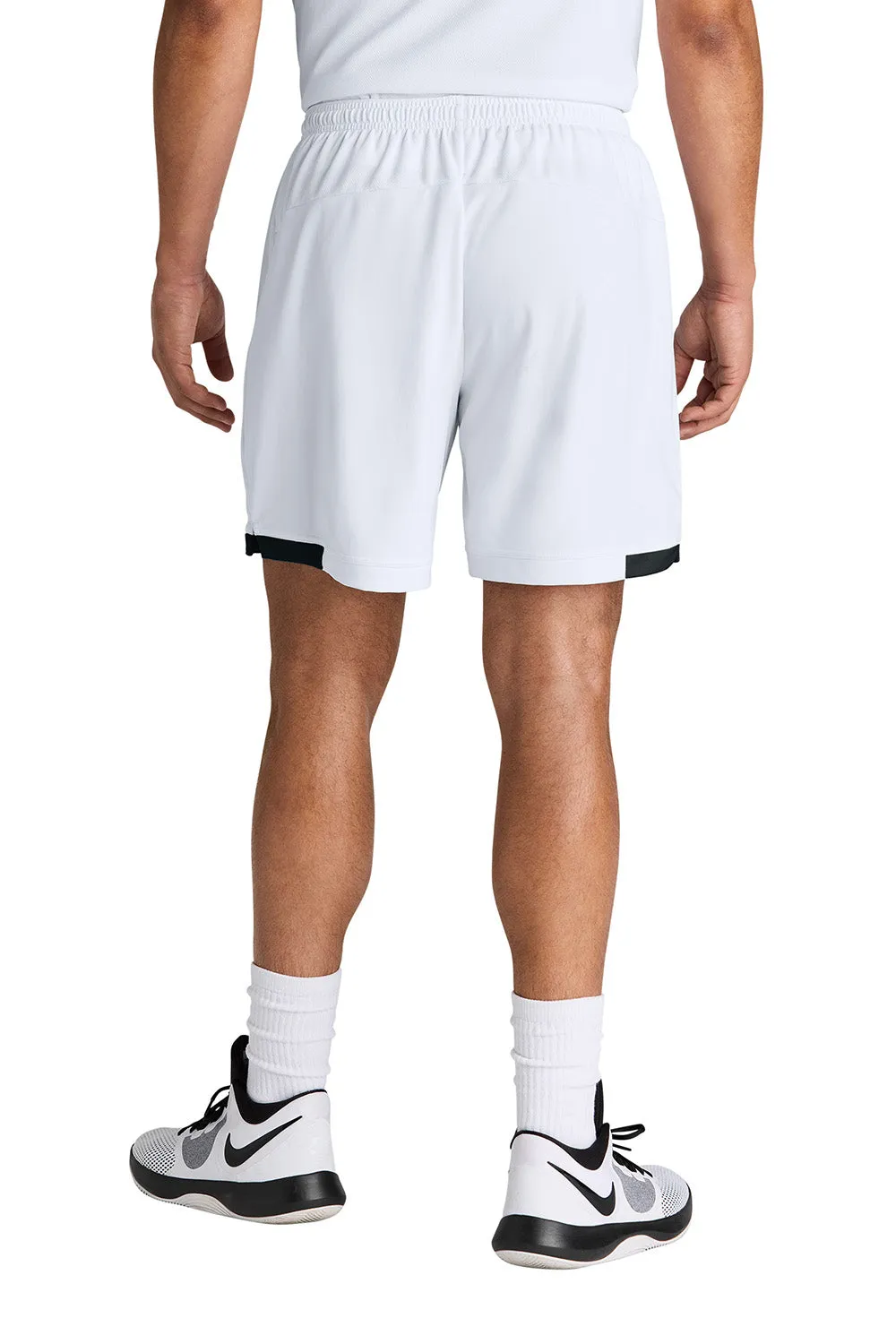 Short Homme Sport-Tek Club à Évacuation de l'Humidité - Blanc/Noir