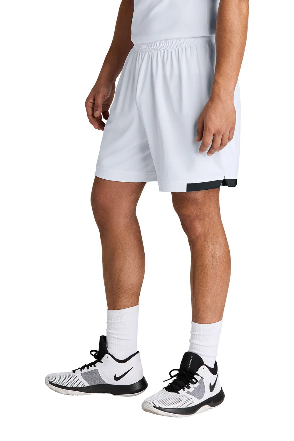 Short Homme Sport-Tek Club à Évacuation de l'Humidité - Blanc/Noir