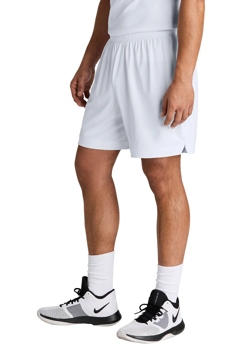 Short Homme Sport-Tek Club à Évacuation de l'Humidité - Blanc/Blanc