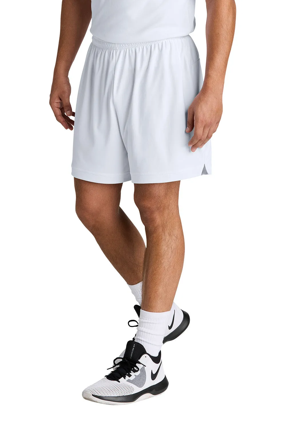 Short Homme Sport-Tek Club à Évacuation de l'Humidité - Blanc/Blanc