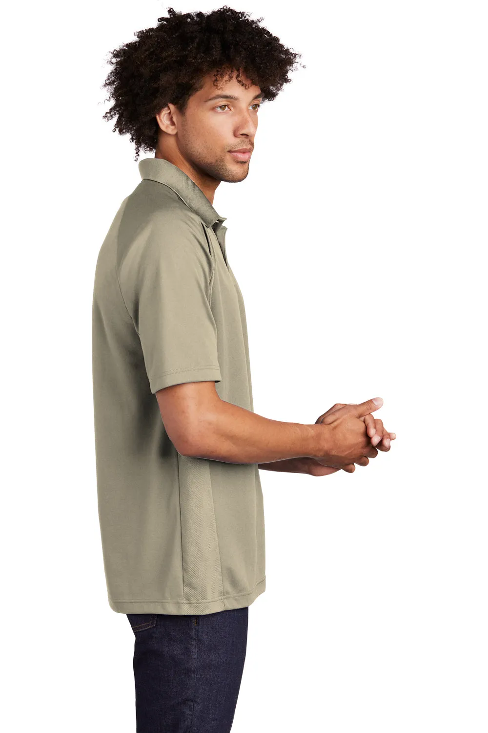 Polo Sport-Tek Hommes à Manches Courtes en Dri-Mesh Respirant - Vêtements Sandstone Sport-Tek