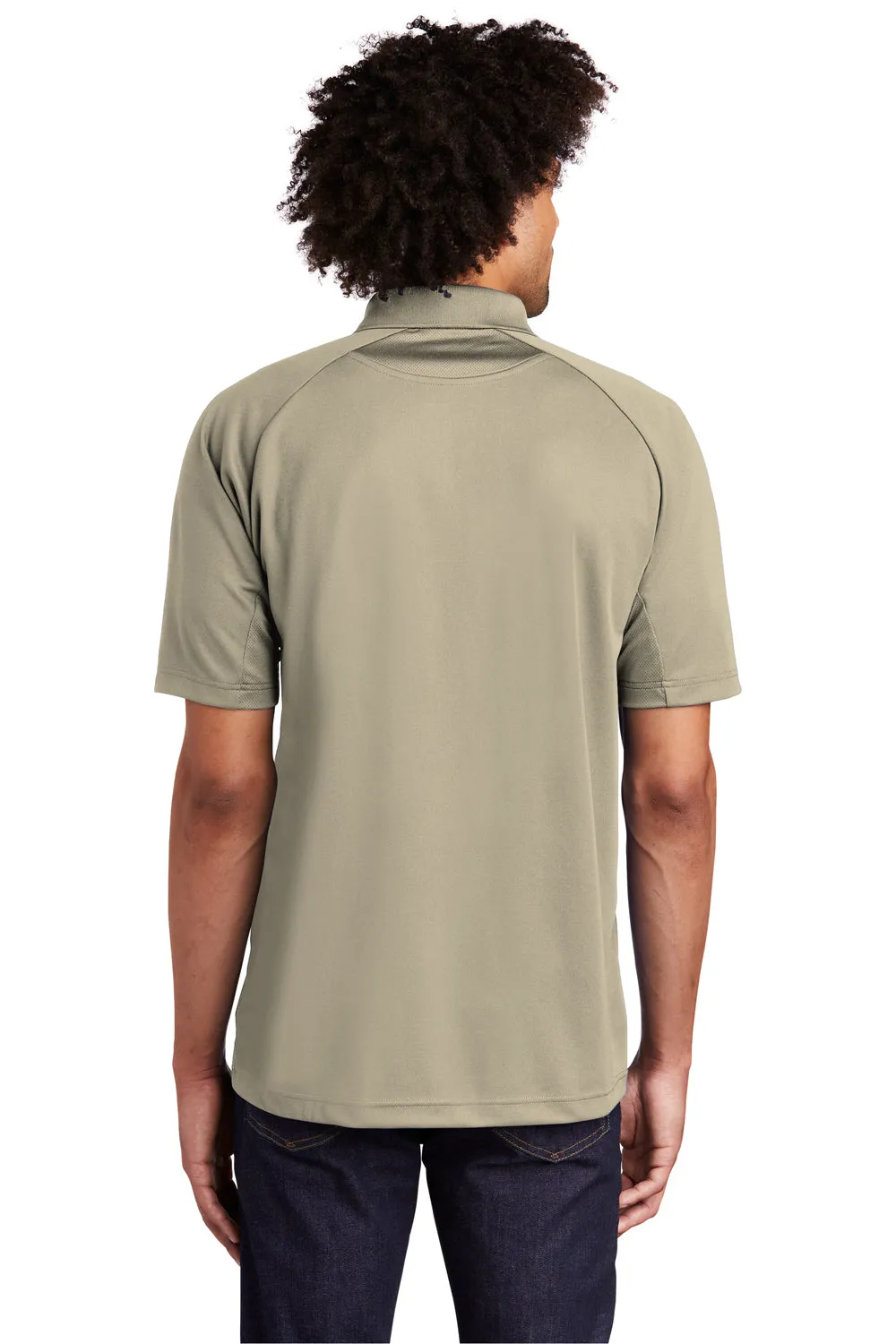 Polo Sport-Tek Hommes à Manches Courtes en Dri-Mesh Respirant - Vêtements Sandstone Sport-Tek