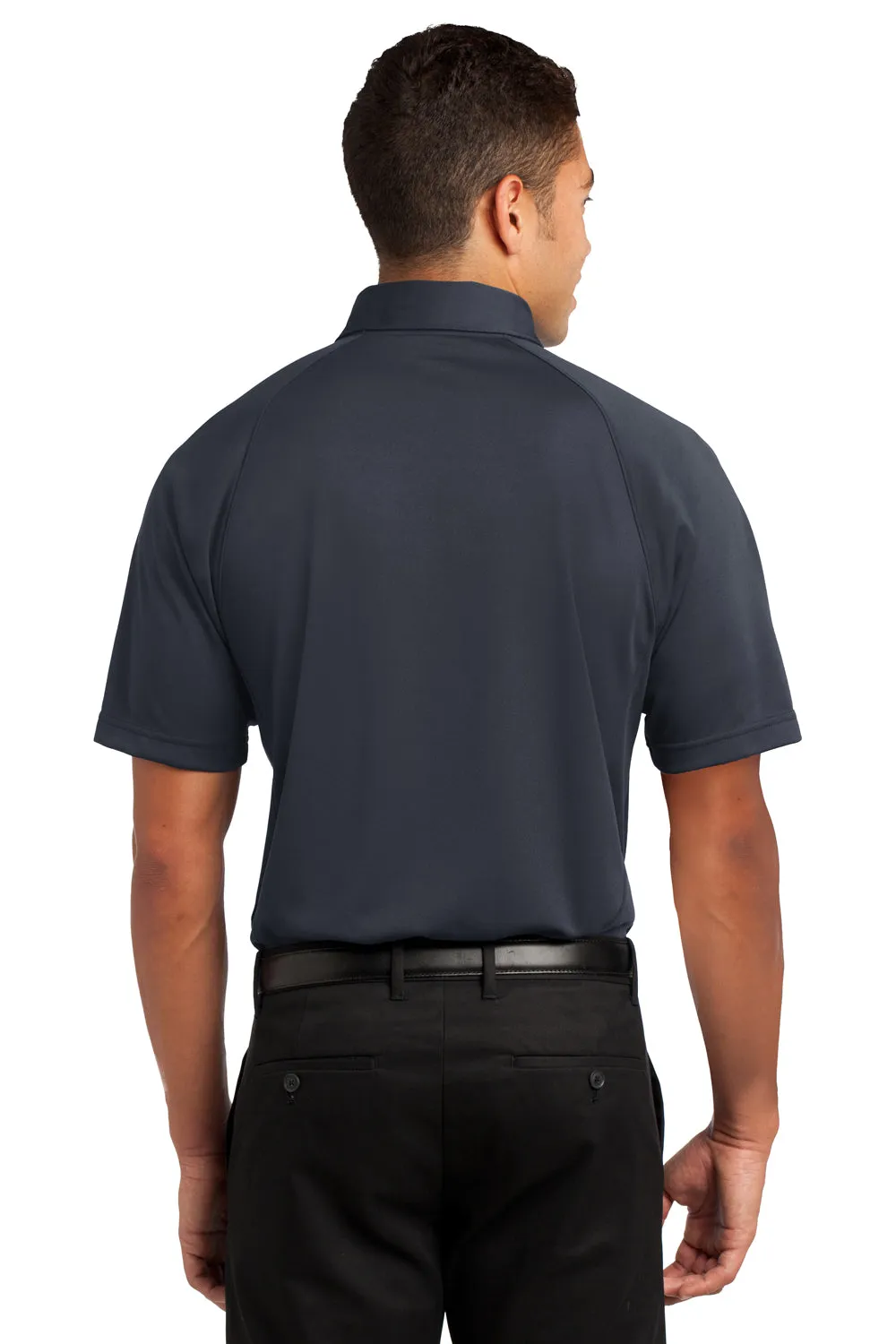 Polo Sport-Tek Homme à Manches Courtes à Séchage Rapide - Noir/Gris/Blanc - Vêtements de Soldes Sport-Tek