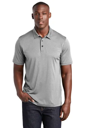 Sport-Tek Mens Endeavor Moisture Wicking Short Sleeve Polo Shirt - Heather Light Grey Clothing Sport-Tek