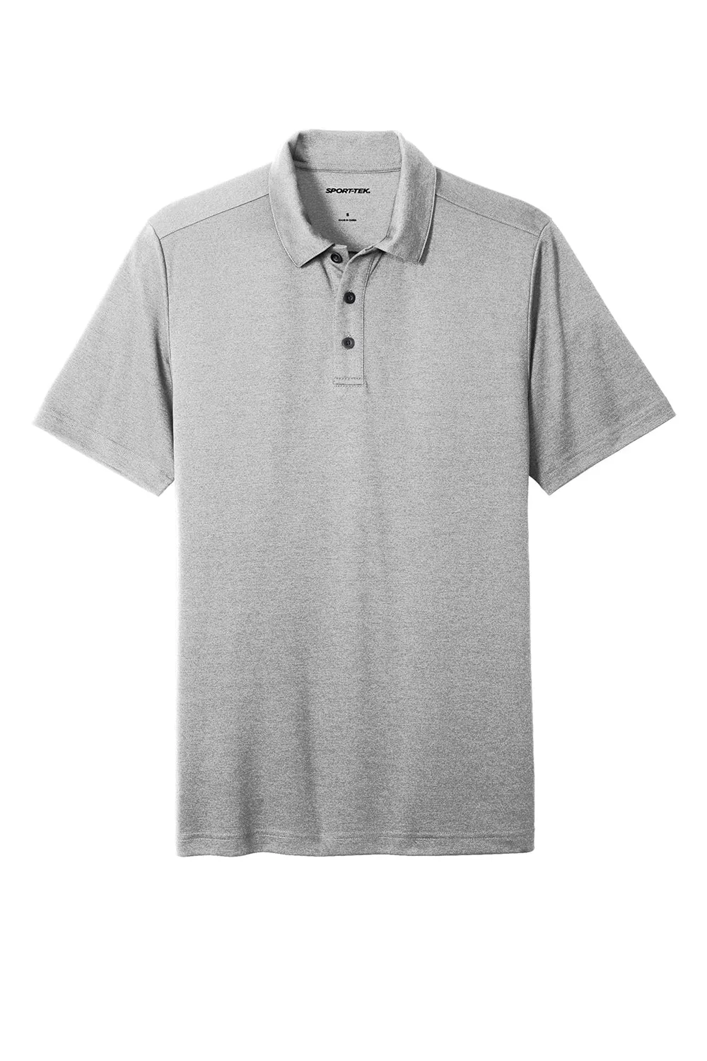 Polo à manches courtes pour homme Sport-Tek Endeavor absorbant l'humidité - Vêtement gris clair chiné Sport-Tek