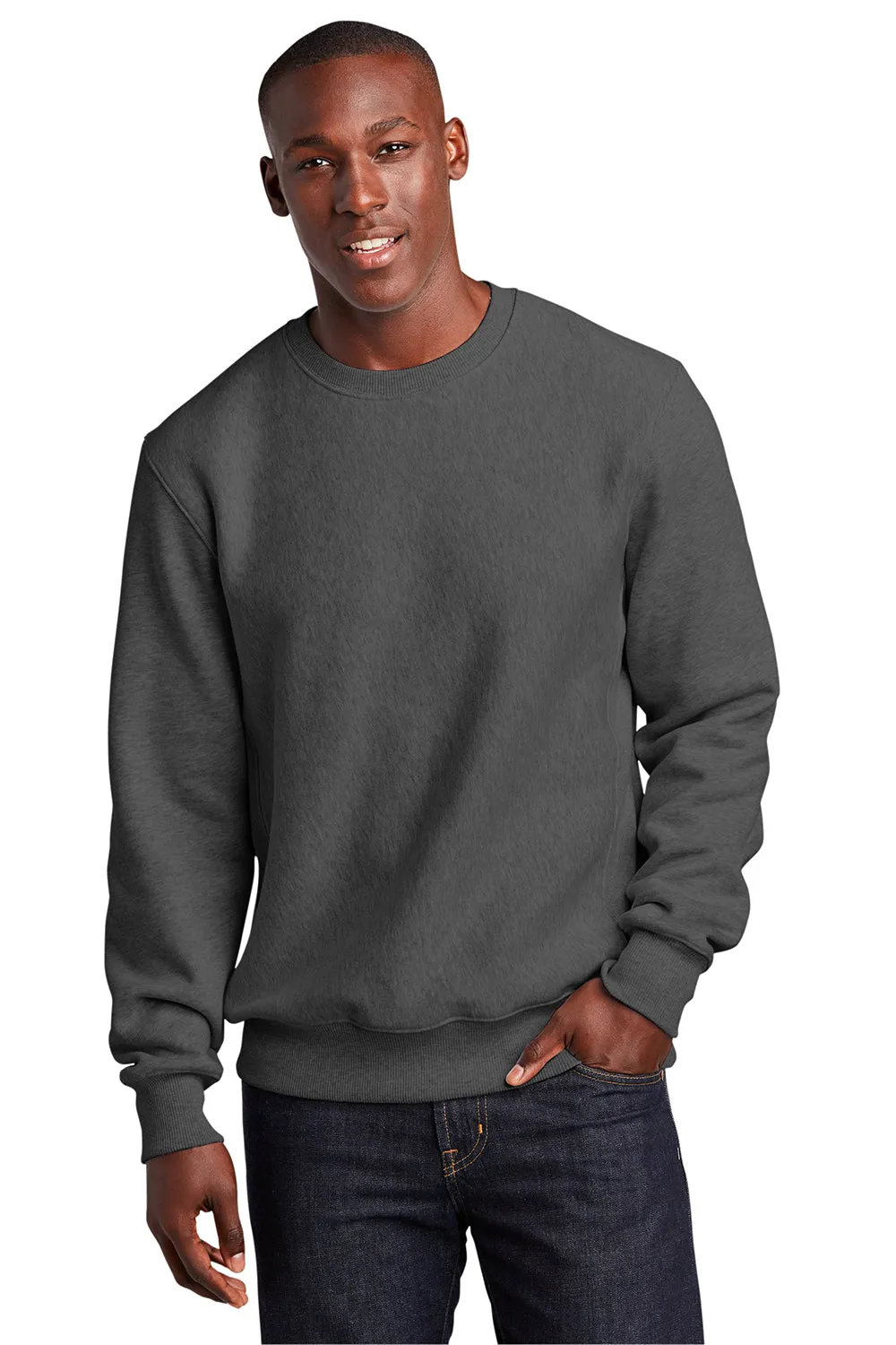 Sport-Tek Sweat-shirt à col rond en polaire pour homme - Gris graphite chiné Vêtements Sport-Tek