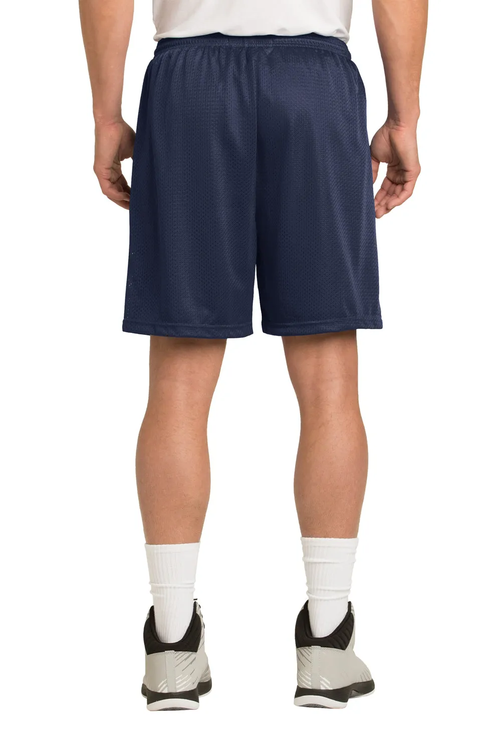 Sport-Tek Shorts Classiques en Maille pour Homme à Évacuation d'Humidité - Bleu Marine Véritable - Liquidation