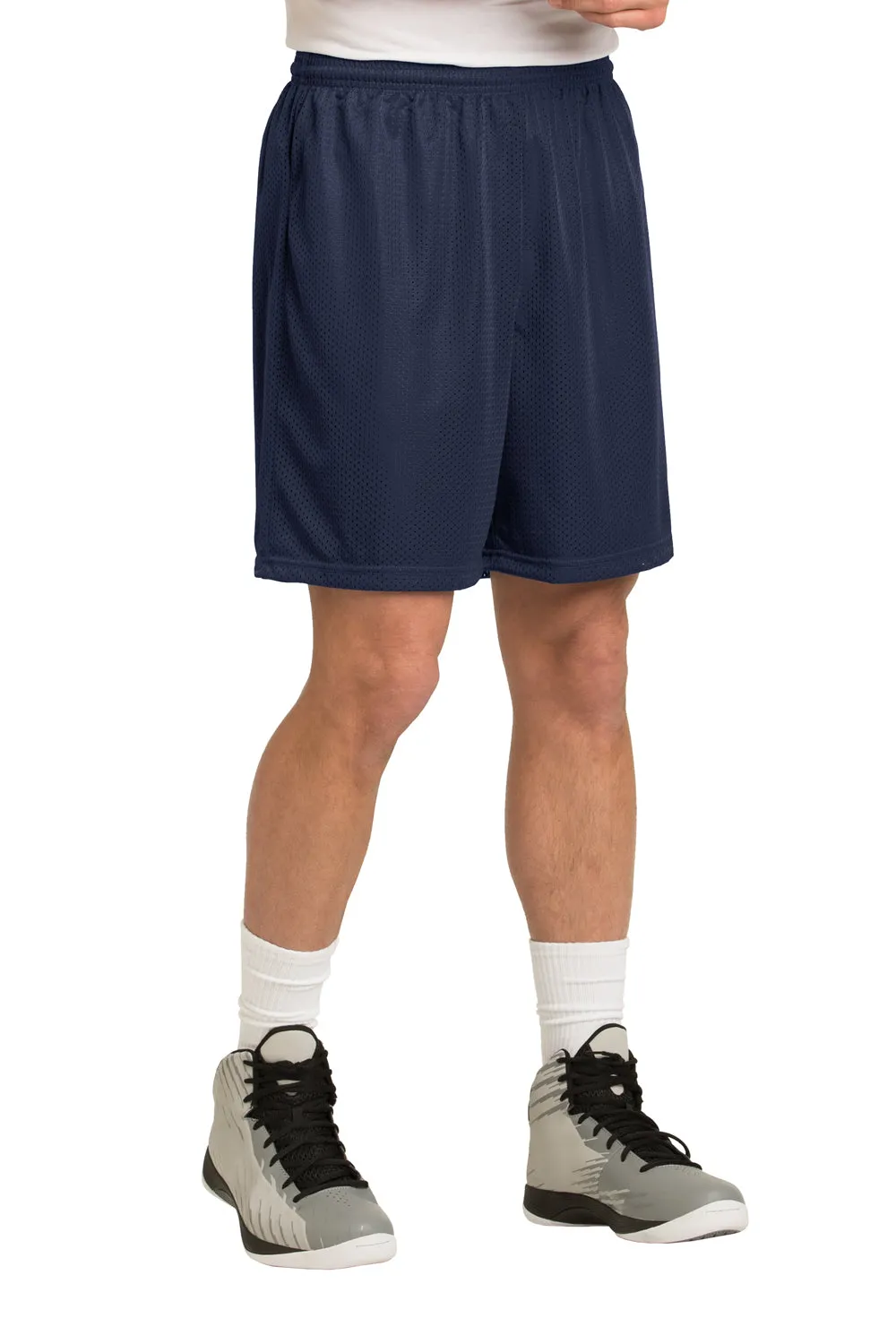 Sport-Tek Shorts Classiques en Maille pour Homme à Évacuation d'Humidité - Bleu Marine Véritable - Liquidation