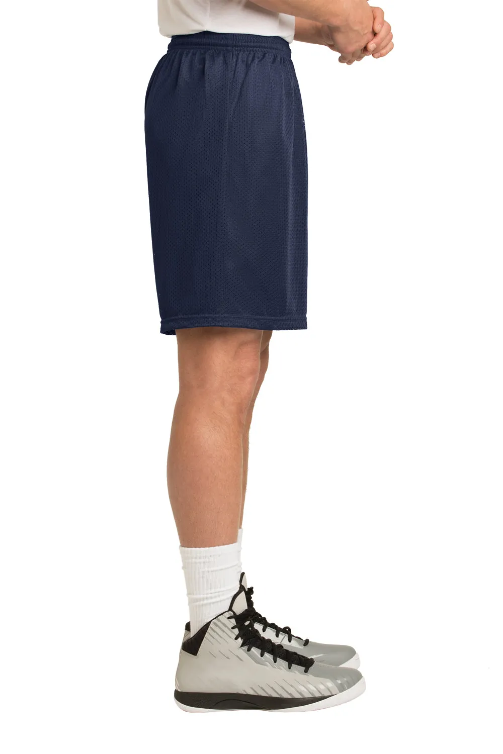 Sport-Tek Shorts Classiques en Maille pour Homme à Évacuation d'Humidité - Bleu Marine Véritable - Liquidation