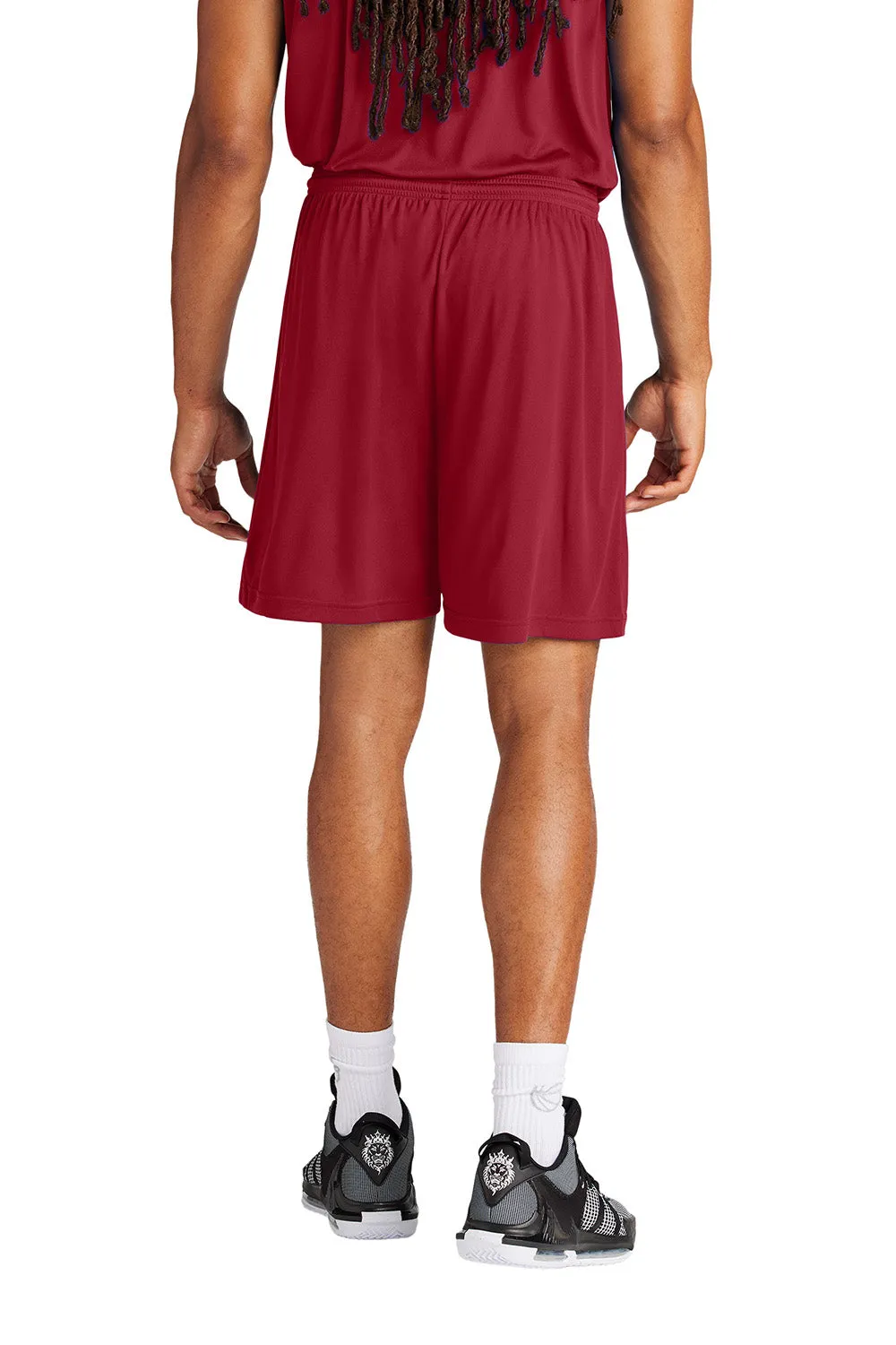 Sport-Tek Shorts de Sport Hommes à Évacuation d'Humidité Compétiteur - Rouge Foncé