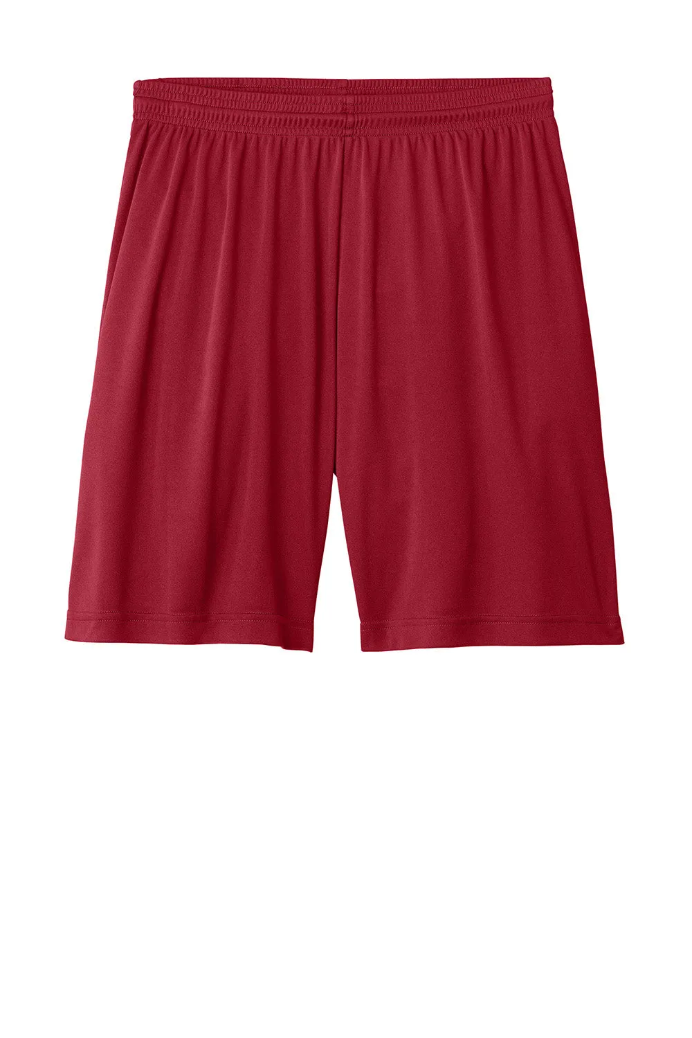 Sport-Tek Shorts de Sport Hommes à Évacuation d'Humidité Compétiteur - Rouge Foncé