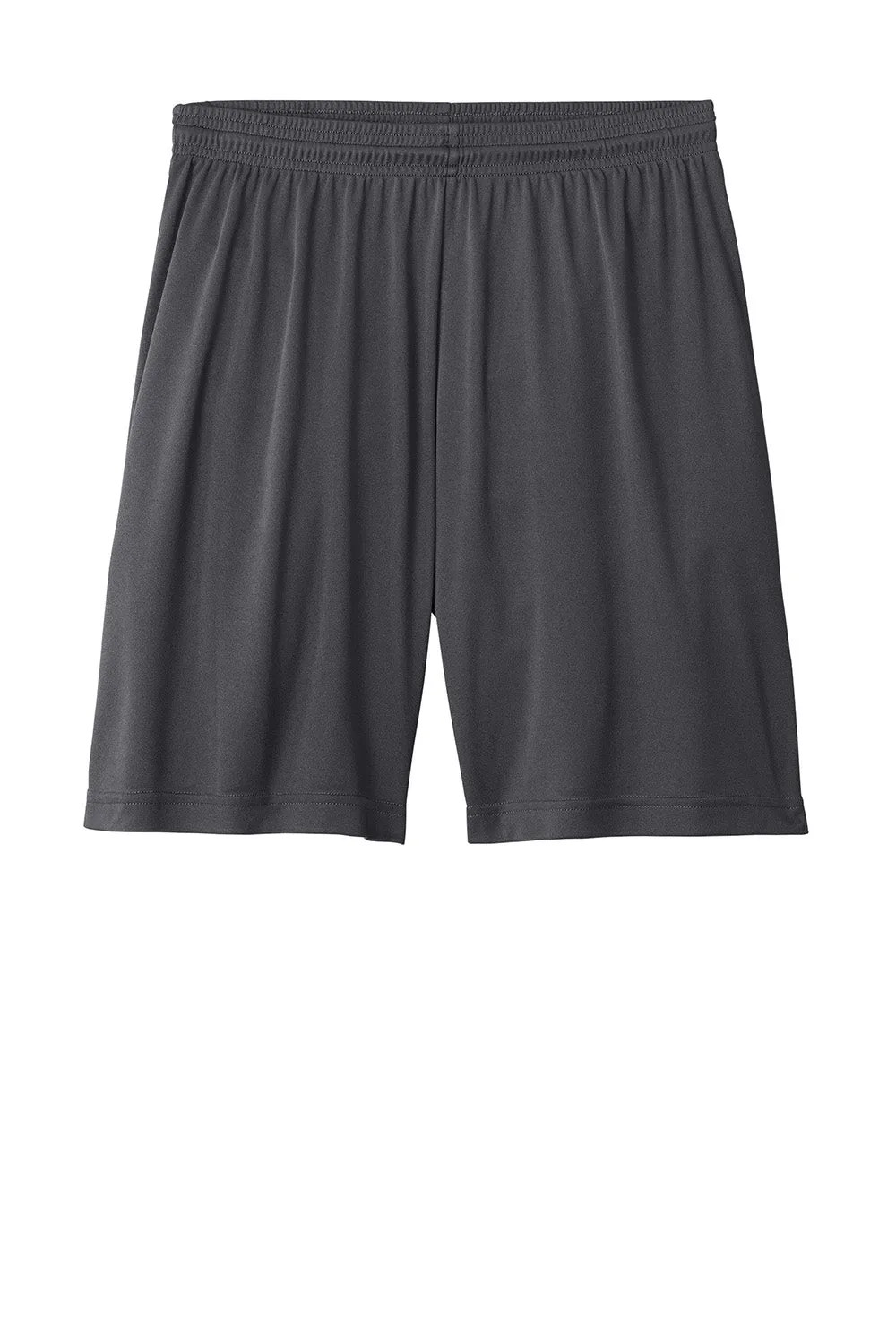 Sport-Tek Shorts de Sport Hommes Concurrence Évacuant l'Humidité - Gris Fer
