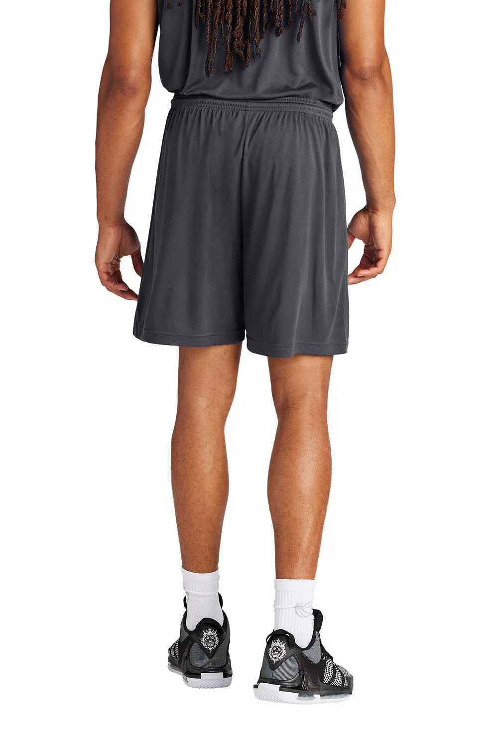 Sport-Tek Shorts de Sport Hommes Concurrence Évacuant l'Humidité - Gris Fer