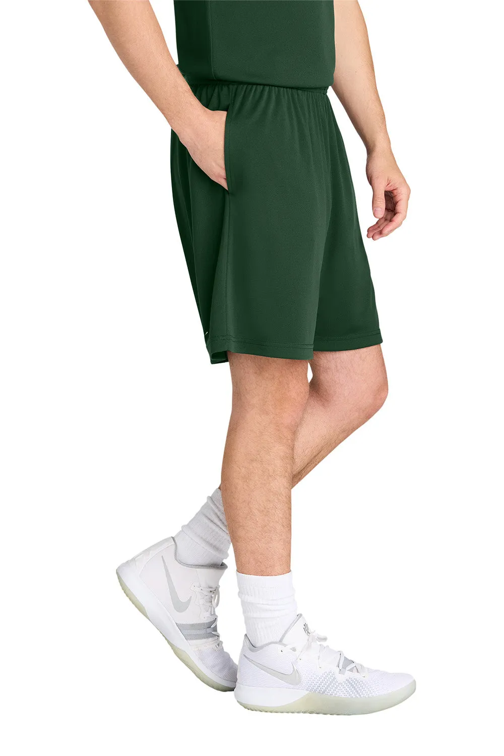 Sport-Tek Shorts de Sport pour Hommes à Évacuation de l'Humidité avec Poches - Vert Forêt