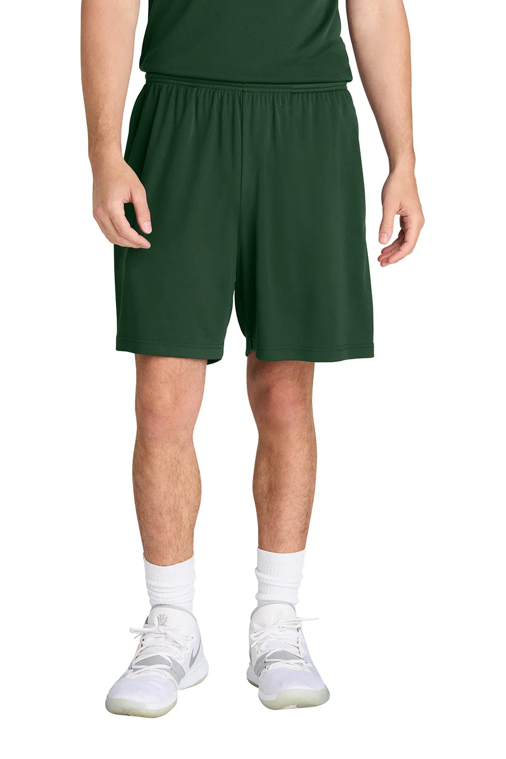 Sport-Tek Shorts de Sport pour Hommes à Évacuation de l'Humidité avec Poches - Vert Forêt