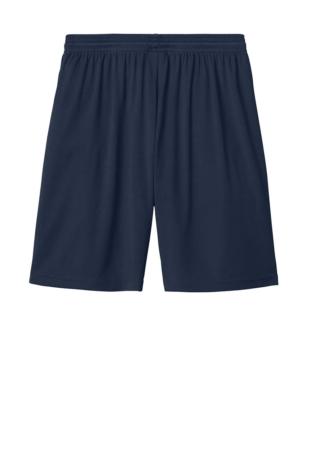 Sport-Tek Shorts de Sport Homme Concurrence United à Évacuation d'Humidité - Bleu Marine/Vrai Blanc