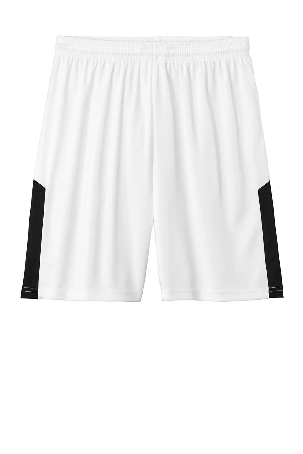 Sport-Tek Shorts de compétition pour homme à évacuation d'humidité United Athletic - Blanc/Noir