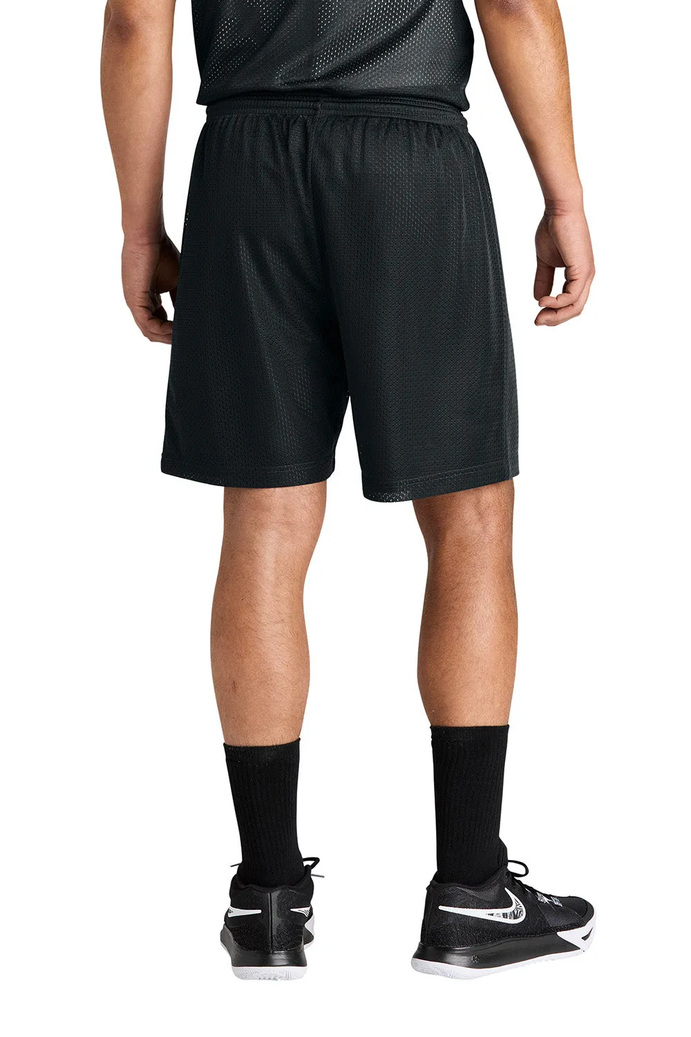 Sport-Tek Shorts de Sport pour Hommes en Maille Respirante - Noir