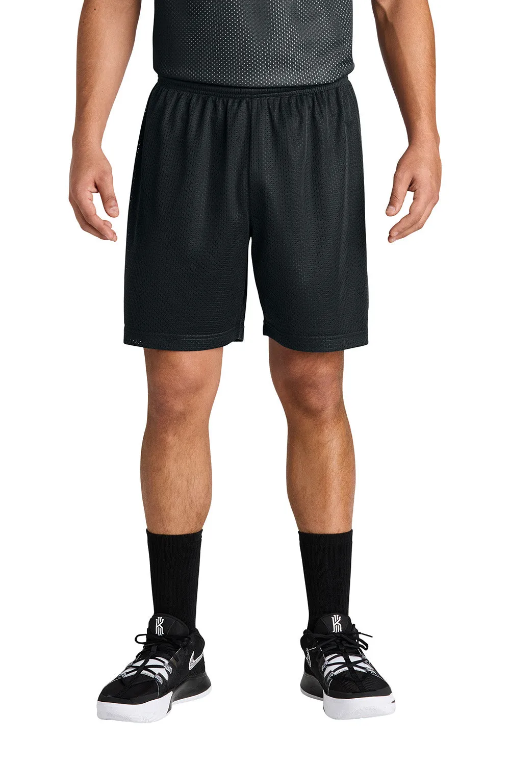 Sport-Tek Shorts de Sport pour Hommes en Maille Respirante - Noir