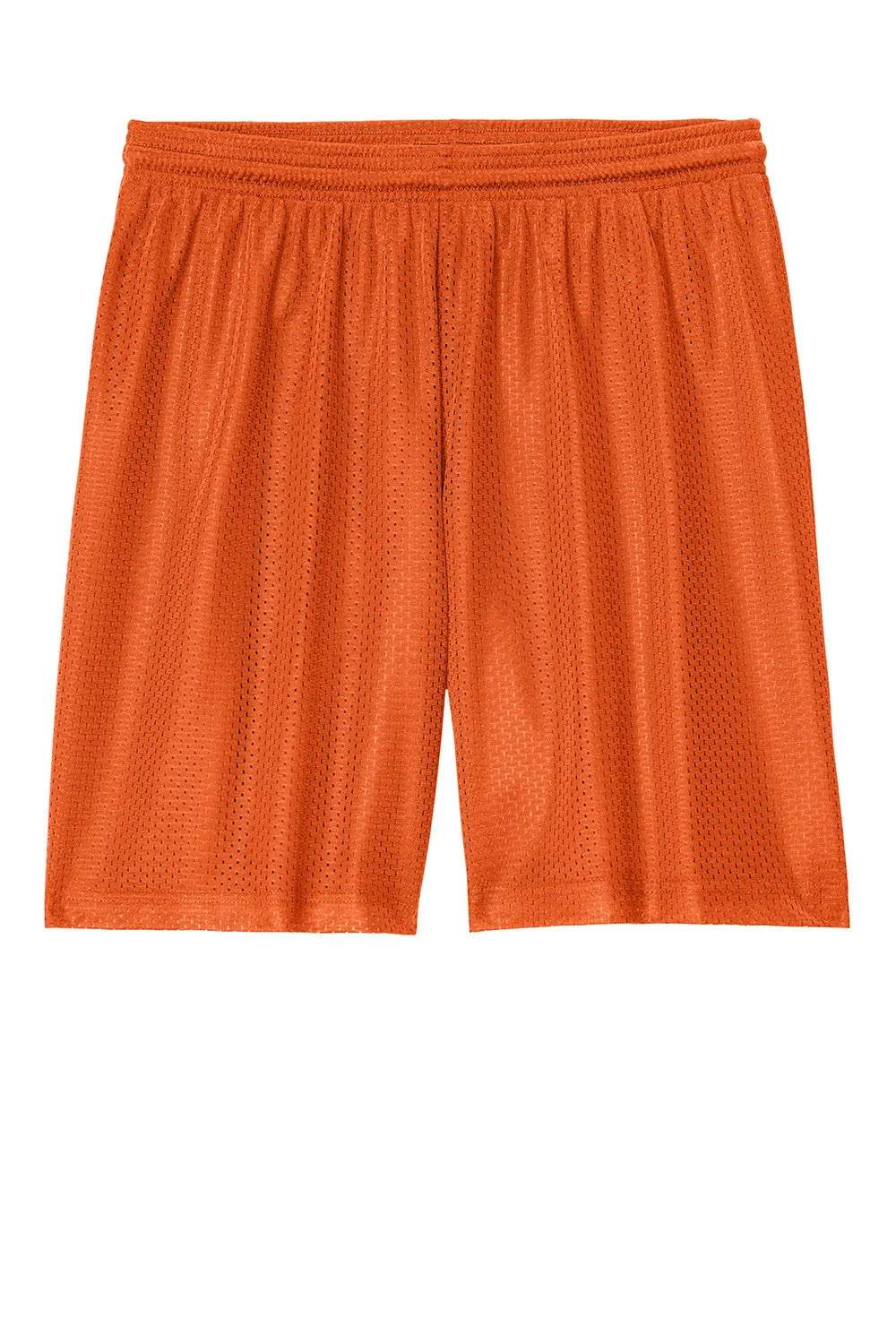 Sport-Tek Shorts de Sport en Maille pour Hommes à Évacuation d'Humidité - Orange Foncé