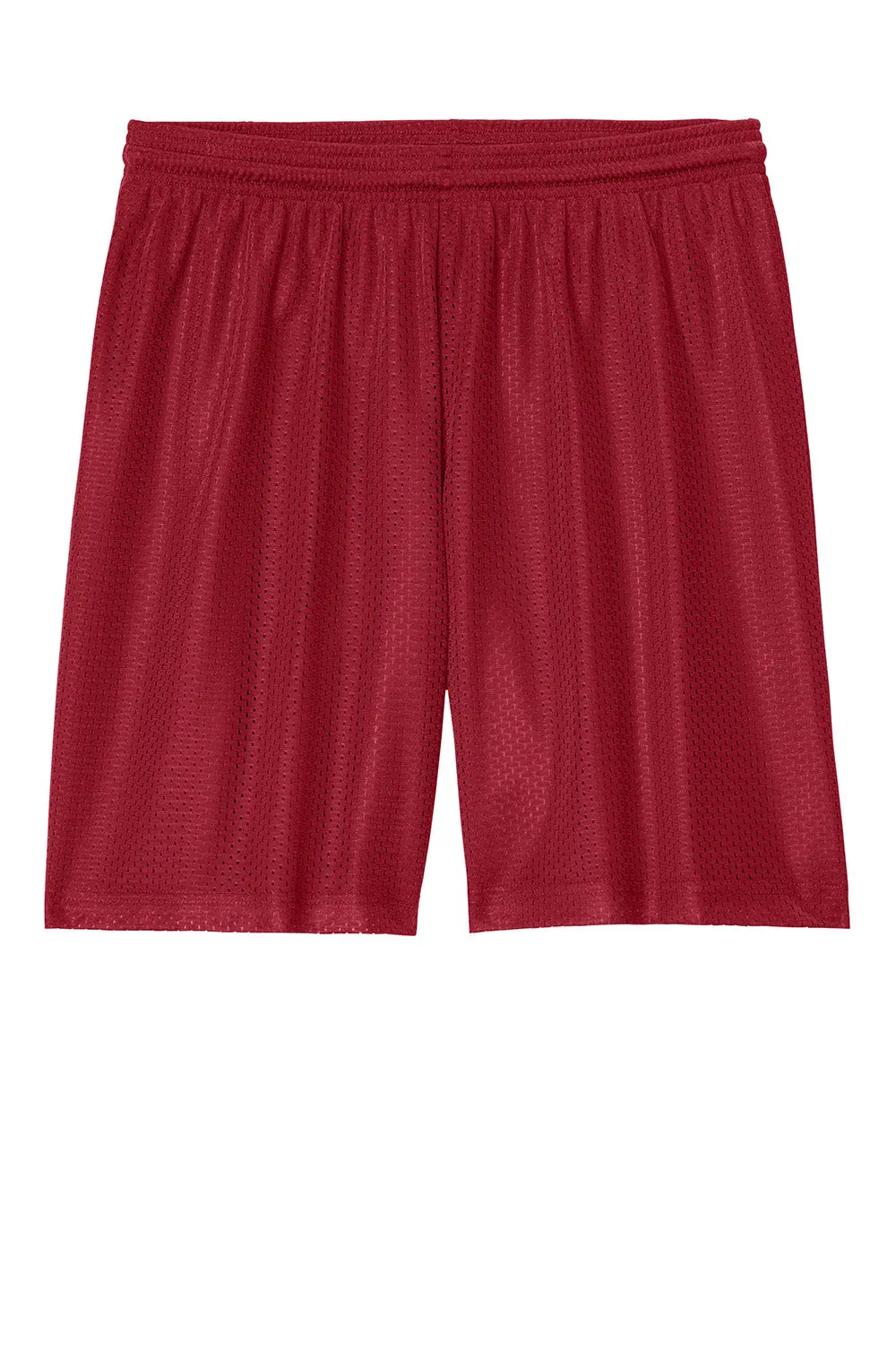 Sport-Tek Shorts de Sport en Maille Respirante pour Hommes - Rouge Foncé