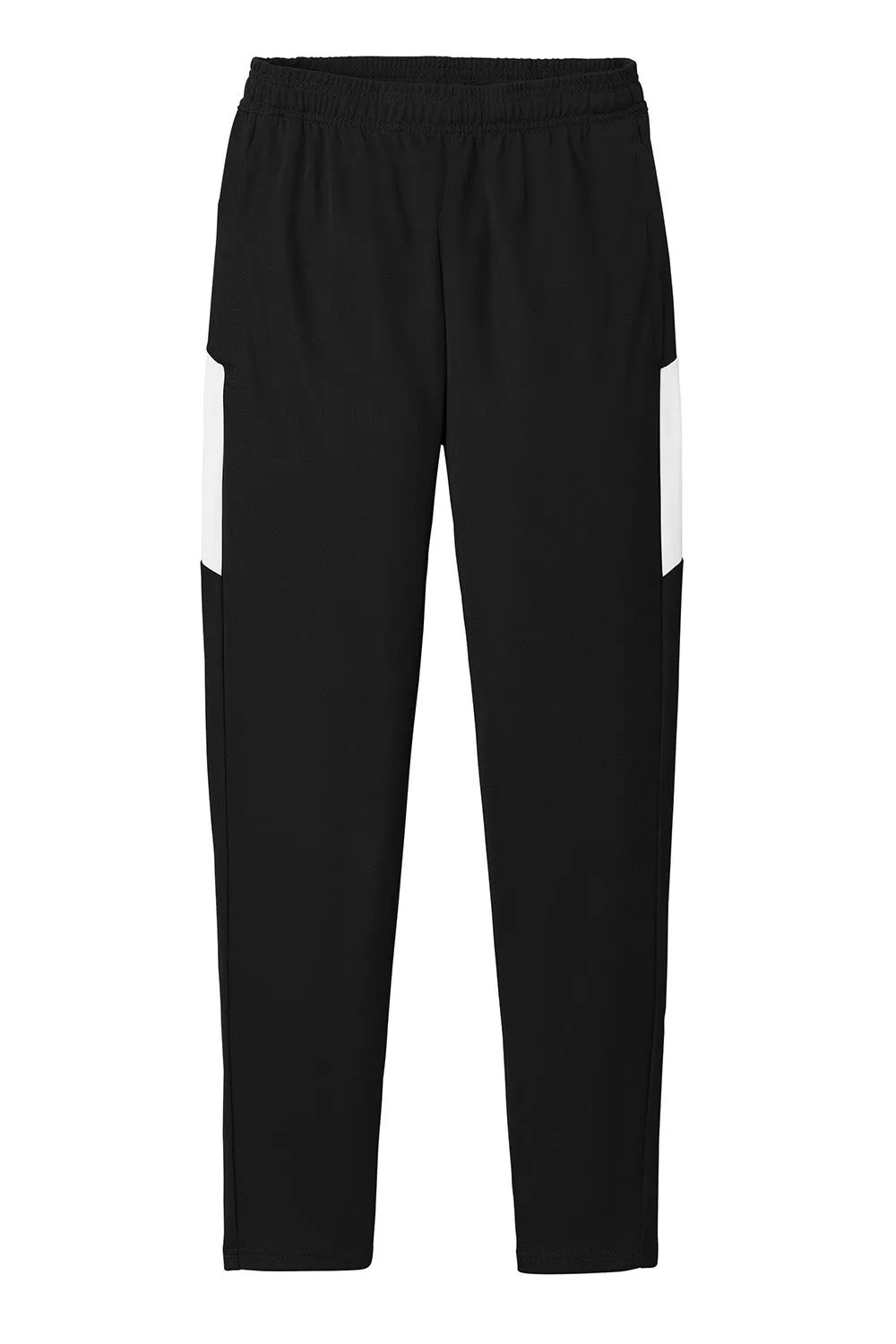 Pantalon de voyage pour homme Sport-Tek à évacuation de l'humidité avec poches - Noir/Blanc