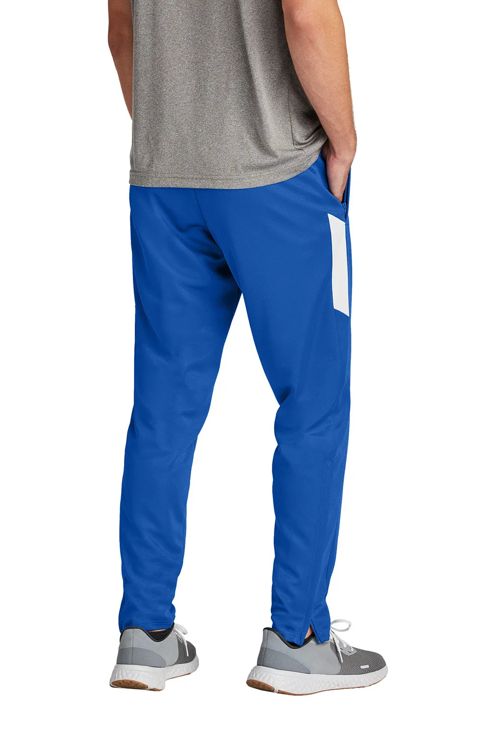 Pantalon de voyage pour homme Sport-Tek à évacuation de l'humidité avec poches - Bleu royal véritable/Blanc