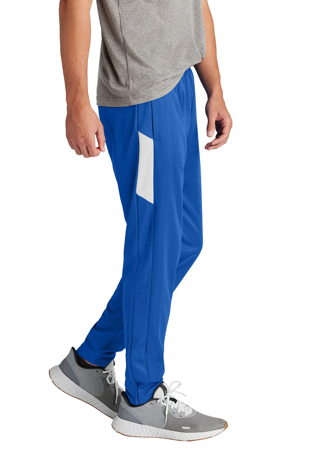 Pantalon de voyage pour homme Sport-Tek à évacuation de l'humidité avec poches - Bleu royal véritable/Blanc