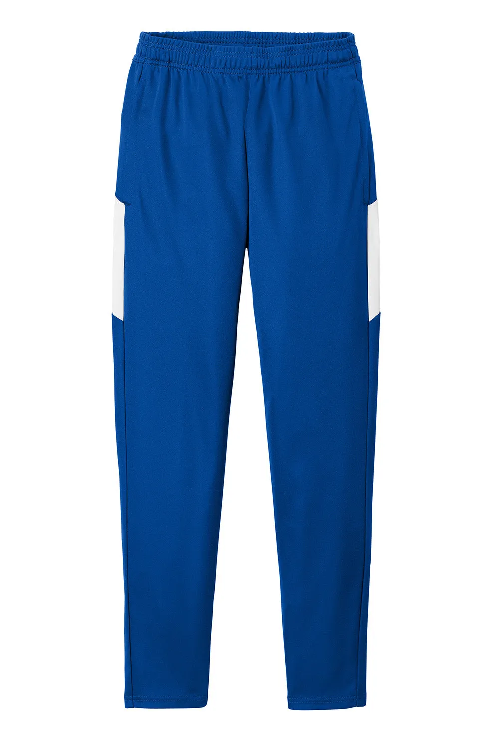 Pantalon de voyage pour homme Sport-Tek à évacuation de l'humidité avec poches - Bleu royal véritable/Blanc