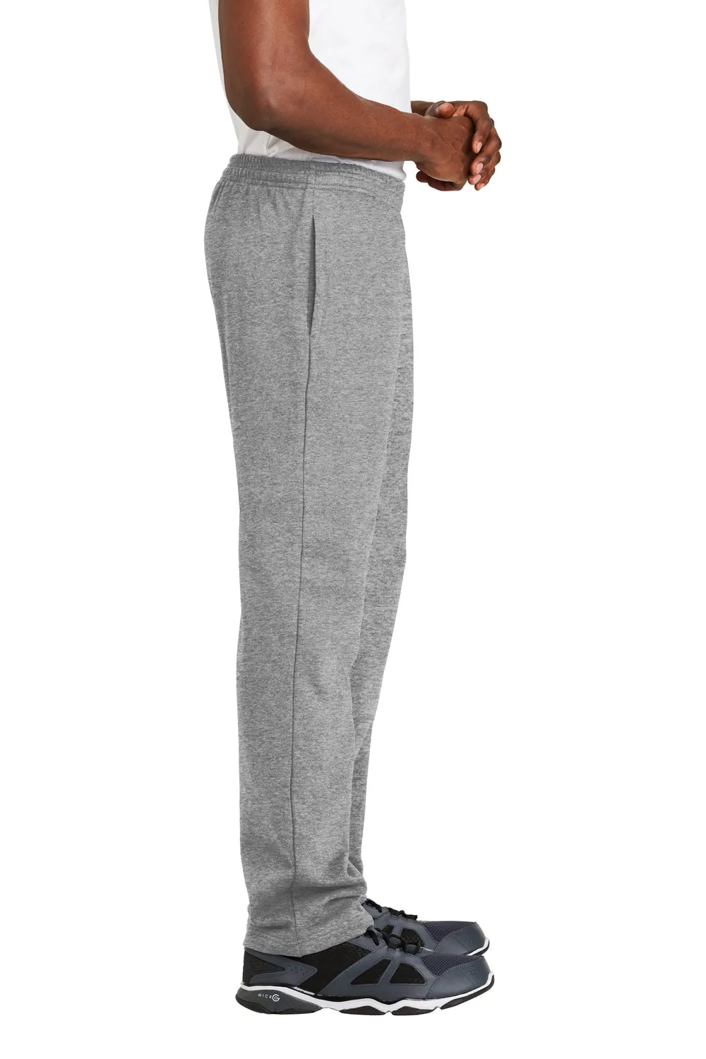 Pantalon de survêtement pour homme à bas ouvert avec poches - Gris vintage chiné
