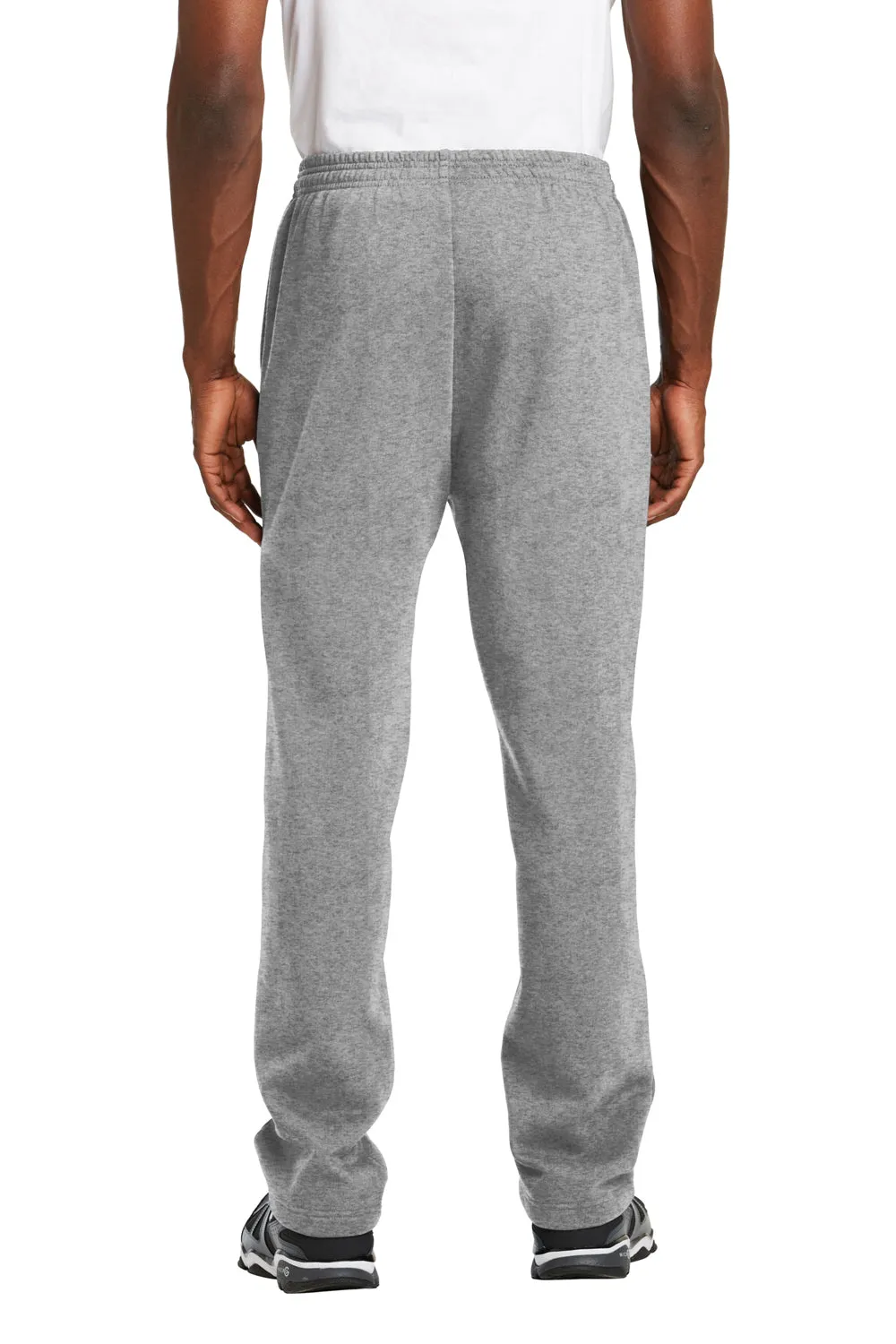 Pantalon de survêtement pour homme à bas ouvert avec poches - Gris vintage chiné