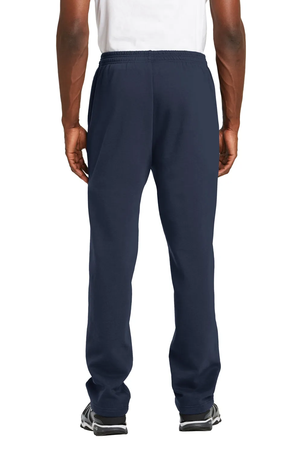 Pantalon de survêtement pour homme à bas ouvert avec poches Sport-Tek - Bleu marine véritable