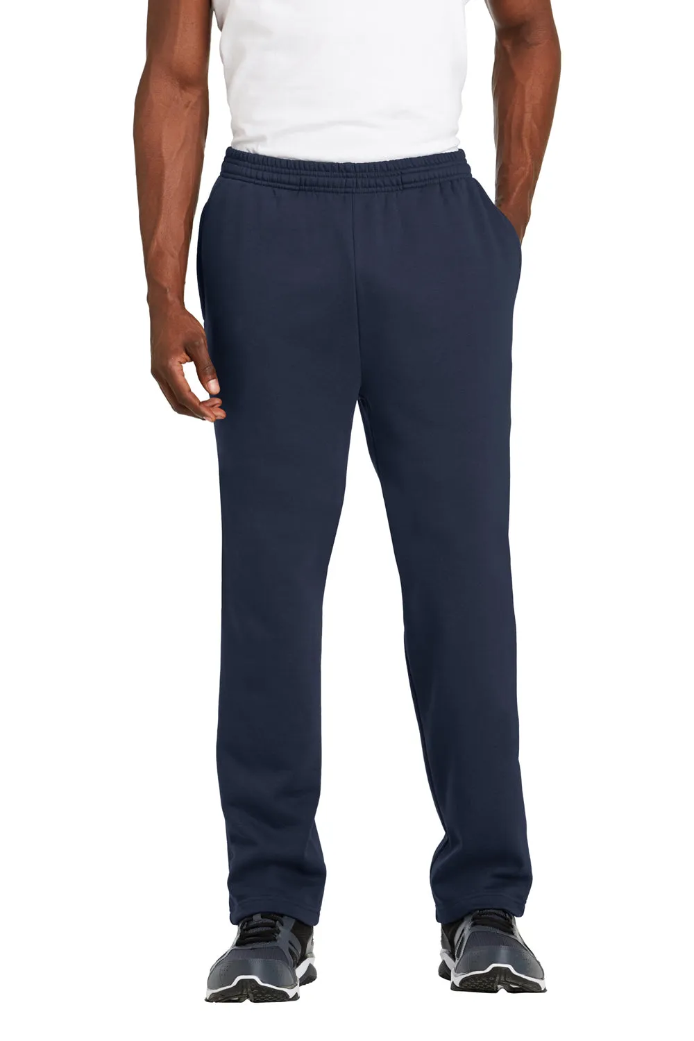 Pantalon de survêtement pour homme à bas ouvert avec poches Sport-Tek - Bleu marine véritable
