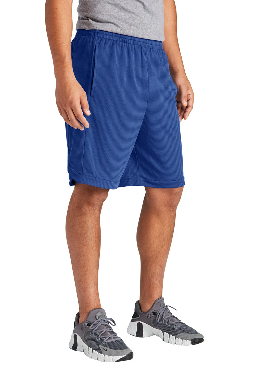 Sport-Tek Shorts de Position PosiCharge pour Homme avec Poches - Bleu Royal Véritable