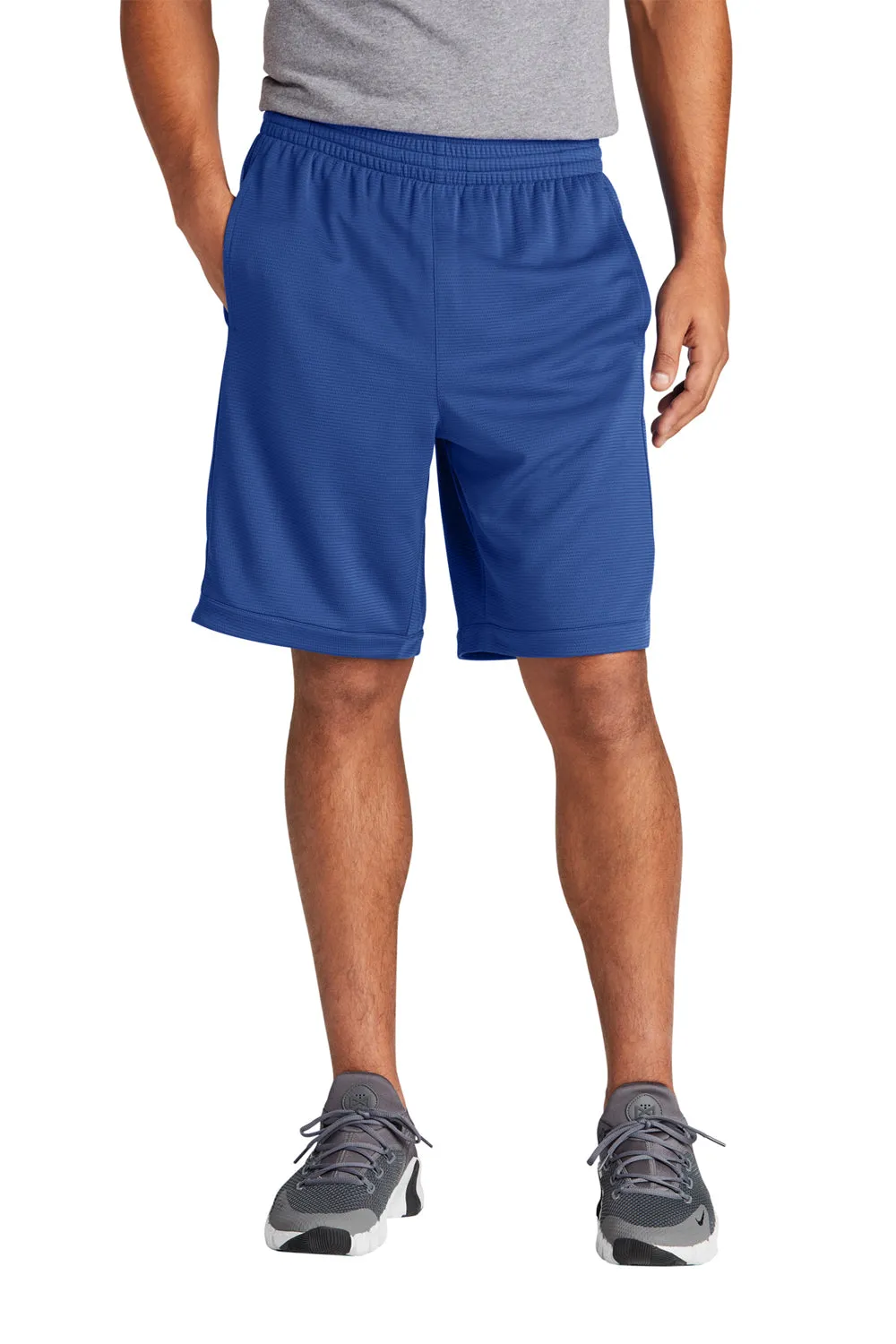 Sport-Tek Shorts de Position PosiCharge pour Homme avec Poches - Bleu Royal Véritable
